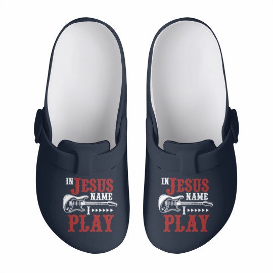Discover In Jesus Name I Play Guitar Christian Guitar Player Slip On Clogs