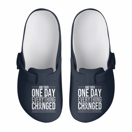 Discover Glioblastoma Awareness Figh Brain Tumor Cancer Slip On Clogs