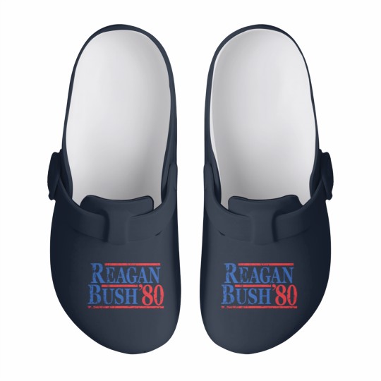Discover Vintage Ronald Reagan George Bush 1980 Slip On Clogs