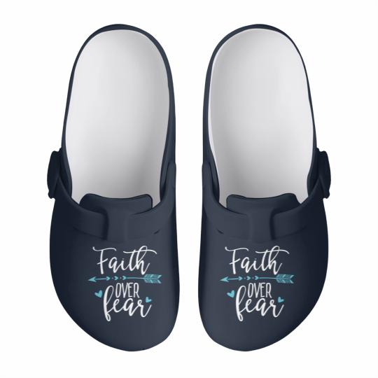 Discover Faith Over Fear - Faith Over Fear Apparel Slip On Clogs