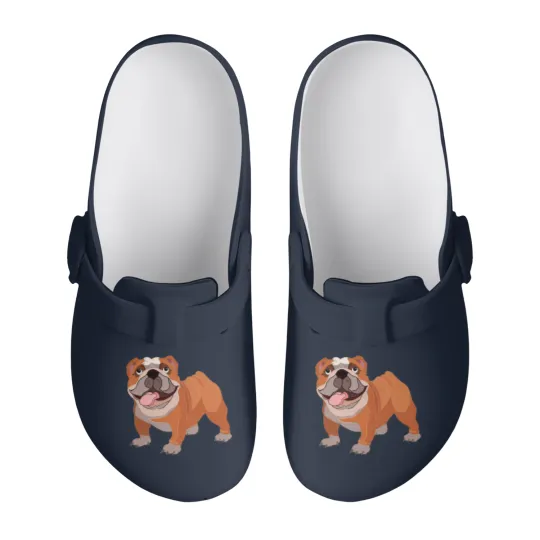 Discover Happy bulldog Slip On Clogs