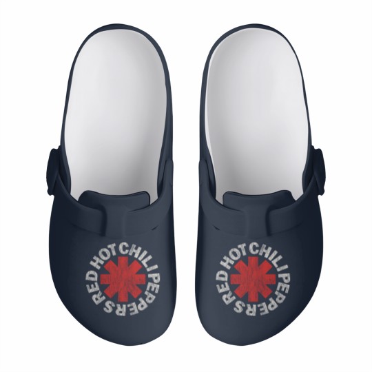Discover Red Hot Chili Peppers Distressed Logo Rock Slip On Clogs Slip On Clogs