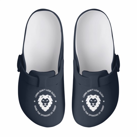 Discover Lions Don't Lose Sleep Over Sheep Distressed Graphic Slip On Clogs