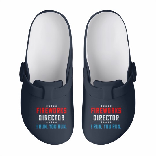 Discover 4th Of July Fireworks Director I Run You Run Slip On Clogs - 4th Of July Fireworks Director Funny - Slip On Clogs