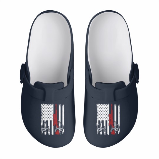 Discover Deer Hunting American Flag Slip On Clogs