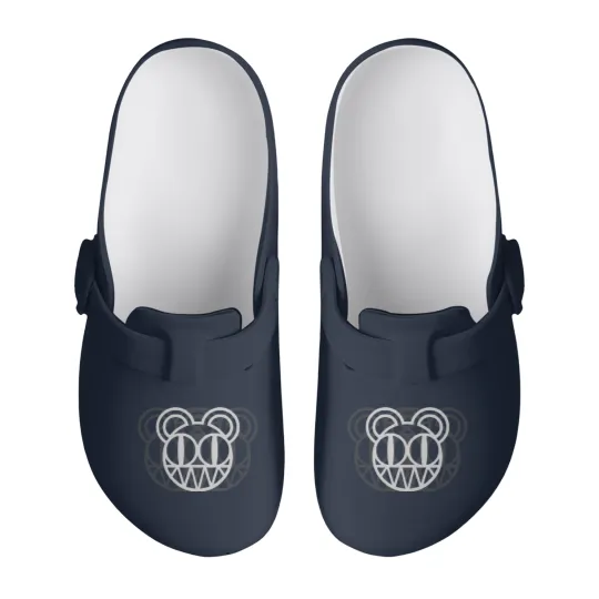 Discover Radio Bear Retro Minimalist Color Design Grey - Bear - Slip On Clogs