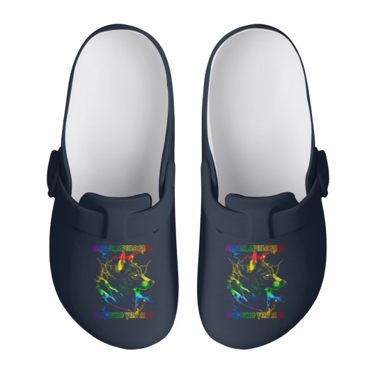 Discover Rainbow Wolf Slip On Clogs Gay Wolfs Rainbow Wolfs skin Gay Pride LGBT