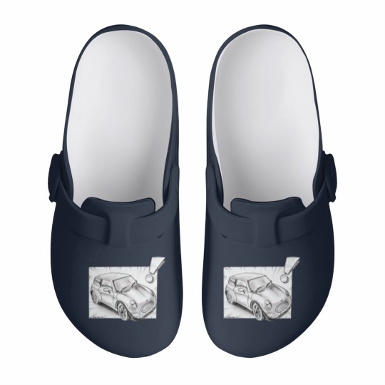 Discover Mini Cooper pencil sketch - Mini Cooper - Slip On Clogs