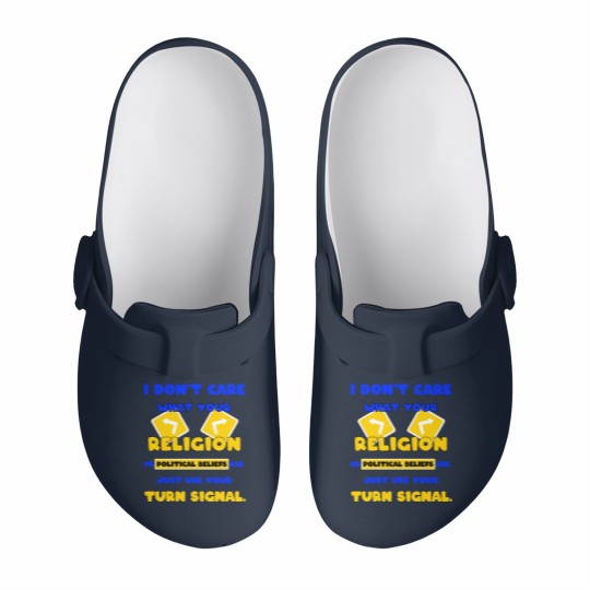 Discover Turn signal use road traffic idiots stupid Slip On Clogs