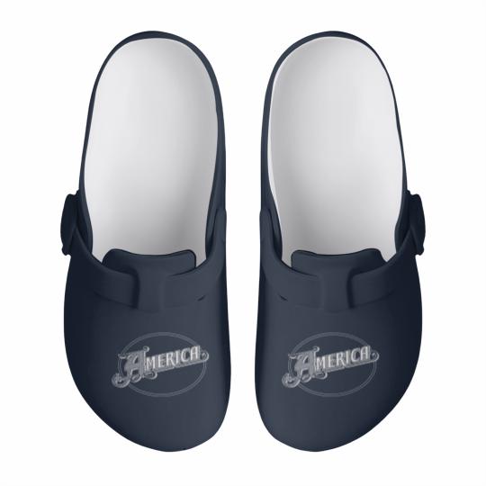 Discover America Band Slip On Clogs