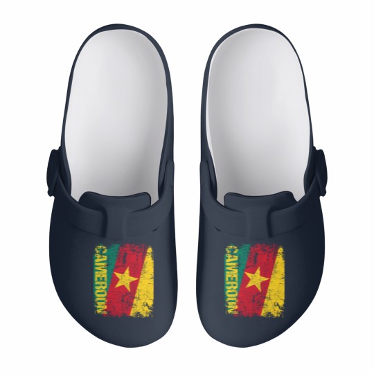 Discover Cameroon Flag Vintage Distressed Slip On Clogs