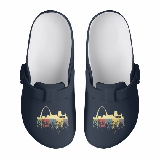 Discover Retro St Louis Slip On Clogs Vintage 70s 80s City Silhouette Slip On Clogs