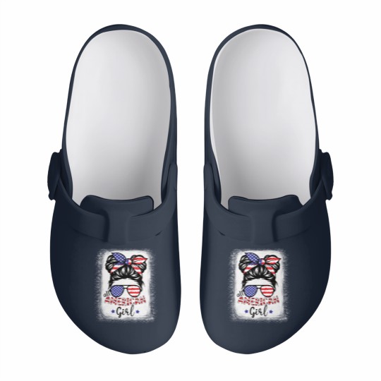 Discover All American Girl Bleached Slip On Clogs Patriotic July 4th Slip On Clogs