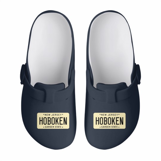 Discover Hoboken New Jersey License Plate Slip On Clogs