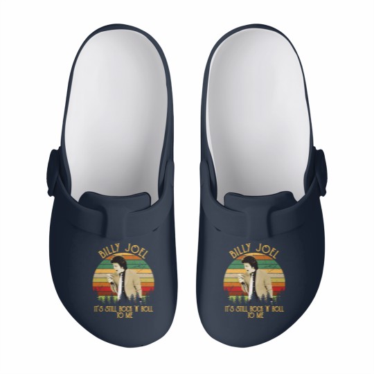 Discover Vintage Billy Tees Joel It's Still Rock and Roll To Me Essential Slip On Clogs