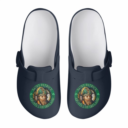 Discover Saint Patrick Apostle of Ireland distressed Slip On Clogs