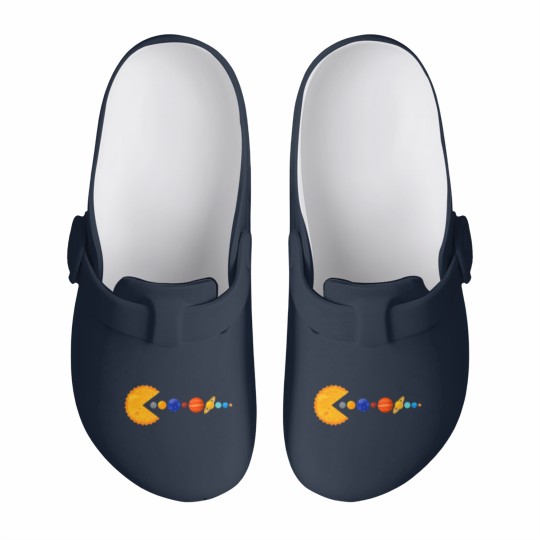 Discover Pacman Eating Planets - Pacman - Slip On Clogs