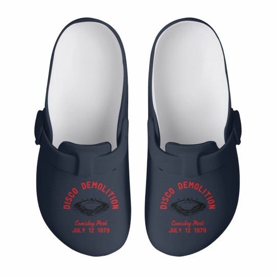 Discover Disco Demolition Vintage/Retro White Sox Slip On Clogs