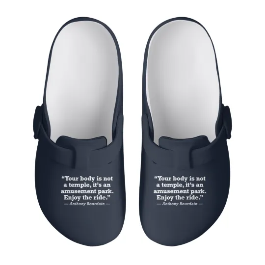 Discover Anthony Bourdain Enjoy The Ride Quote - Anthony Bourdain - Slip On Clogs