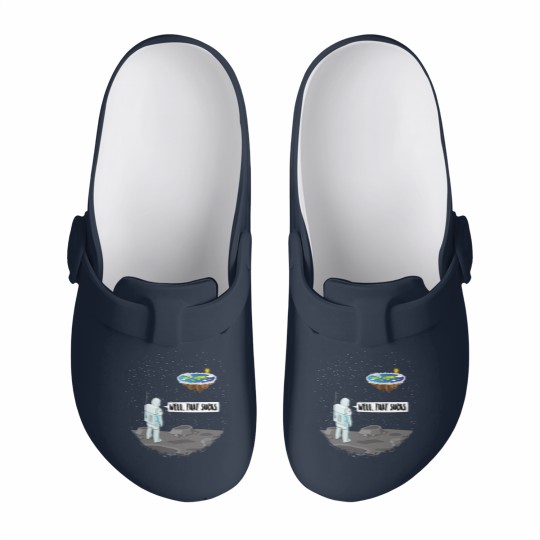Discover Funny Flat Earth Astronaut - Well That Sucks Slip On Clogs