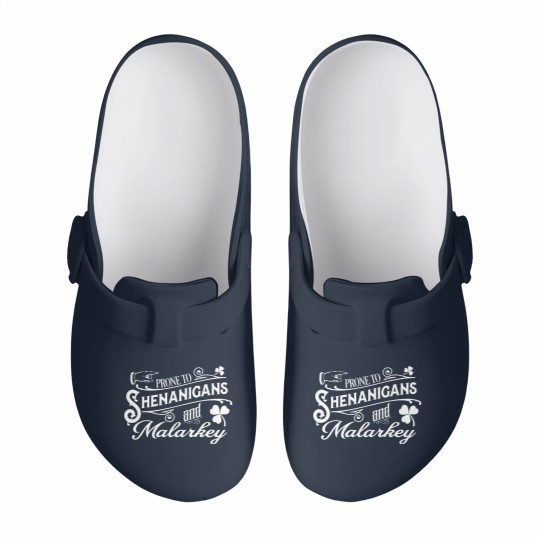 Discover GunShowTees Prone to Shenanigans and Malarkey Irish Slip On Clogs