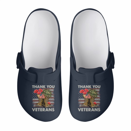 Discover Thank You Veterans Slip On Clogs