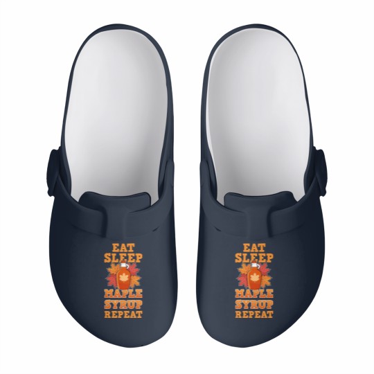 Discover Eat Sleep Maple Syrup Repeat Farmer Sugar Maker Quebec Farm Slip On Clogs