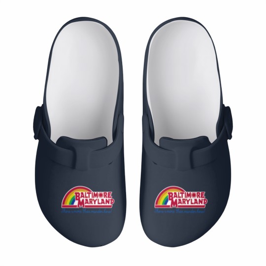 Discover Baltimore Maryland - Reading rainbow - Baltimore Maryland - Slip On Clogs