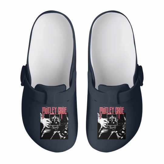 Discover Vintage 2000's Original Motley Crue Rock Band Concert Too Fast For Love Tour Black & Red Slip On Clogs