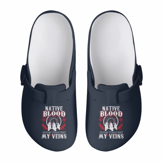 Discover Native Blood Runs Through My Veins Native American Slip On Clogs