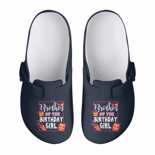 Discover Brother Of The Birthday Girl - Gift Birthday Girl Brother Gift For Sister From Brother - Birthday Girl Brother - Slip On Clogs