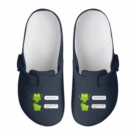Discover Evil Duo Meme - Duolingo - Slip On Clogs