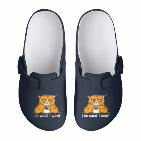 Discover I do What I Want Funny Sarcastic Cat Slip On Clogs