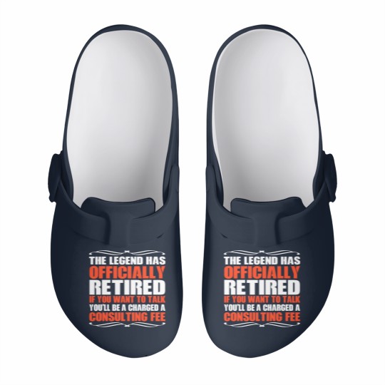 Discover The Legend Has Officially Retired Funny Retirement - Retirement - Slip On Clogs