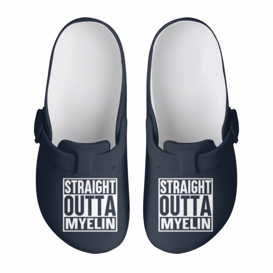 Discover STRAIGHT OUTTA MYELIN Slip On Clogs