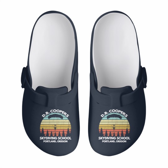 Discover D B Coopers Skydiving School Portland Oregon Funny Slip On Clogs