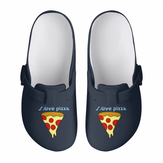 Discover I love pizza Slip On Clogs