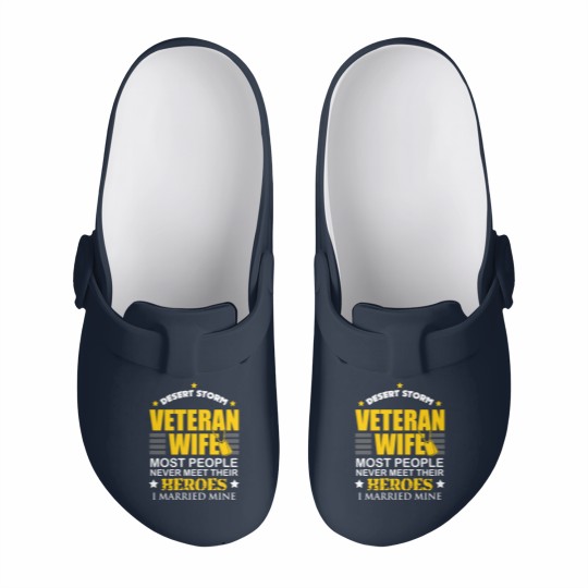 Discover Desert Storm Veteran Wife Family Hero Married Slip On Clogs
