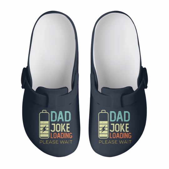 Discover Dad Joke Loading Please wait, vintage color Slip On Clogs