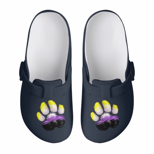 Discover Non Binary - Wolf Paw Slip On Clogs