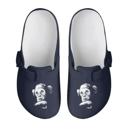 Discover Chimp - Chimpanzee - The malancholy thinker Slip On Clogs