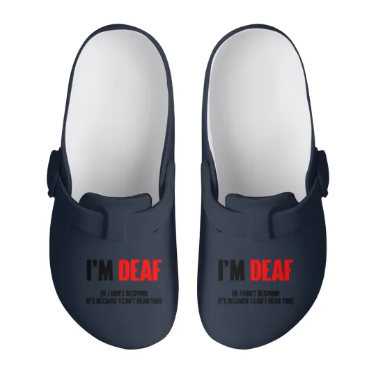 Discover I'm deaf - Deaf - Slip On Clogs