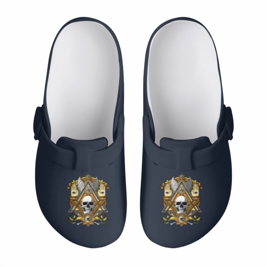 Discover Masonic Skull Slip On Clogs