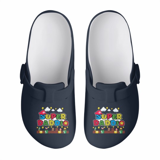 Discover Super Daddio Slip On Clogs - Funny Dad Slip On Clogs, Father's Day Slip On Clogs