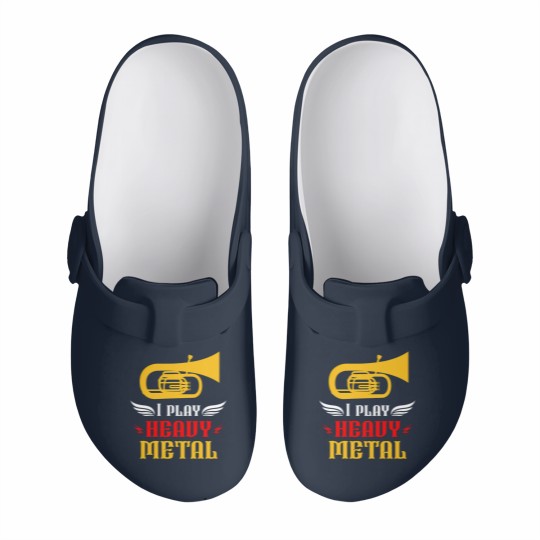 Discover I Play Heavy Metal Tuba Player Wind Instruments Slip On Clogs