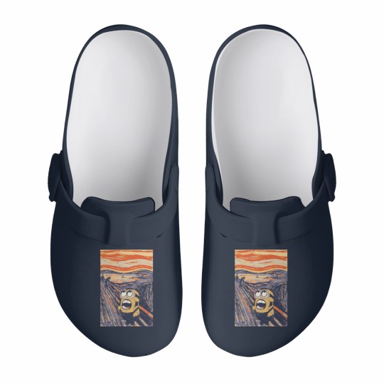 Discover the screaming minion edvard munch - Minions Parody - Slip On Clogs