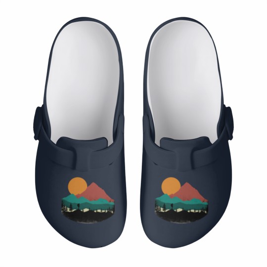 Discover Retro Evergreen Mountain Hiker Slip On Clogs