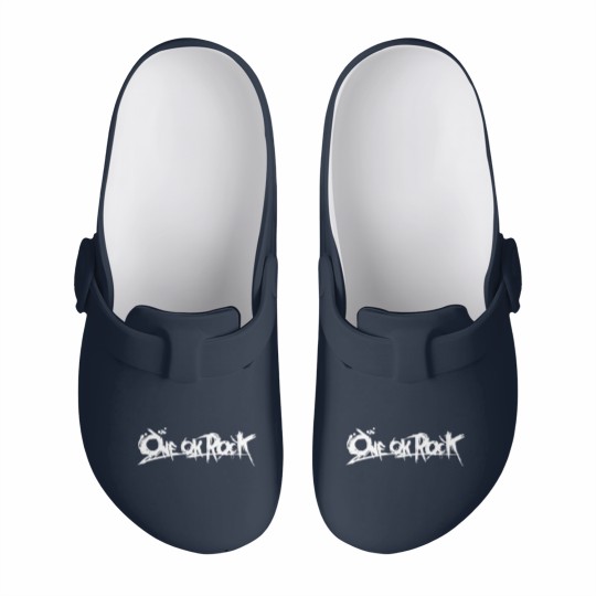 Discover ONE OK ROCK BANNER (White) Slip On Clogs