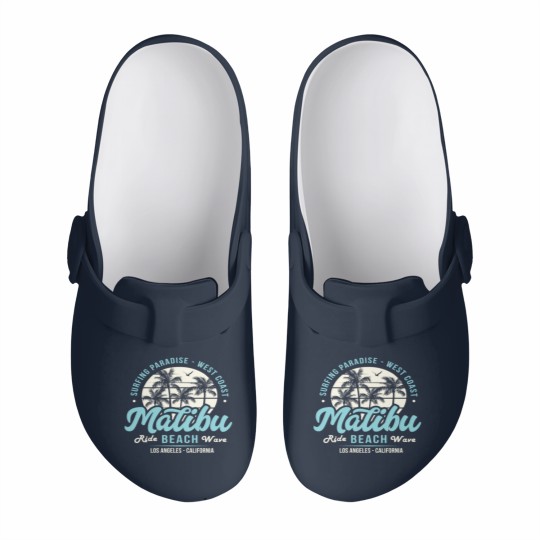 Discover Surfing Paradise Malibu Beach Ride Wave Slip On Clogs