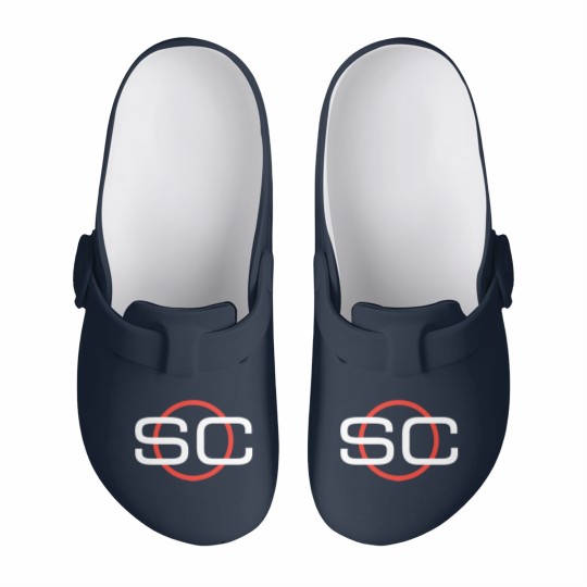 Discover Espn Sportscenter Red White Circle Logo C2Gift Slip On Clogs Slip On Clogs